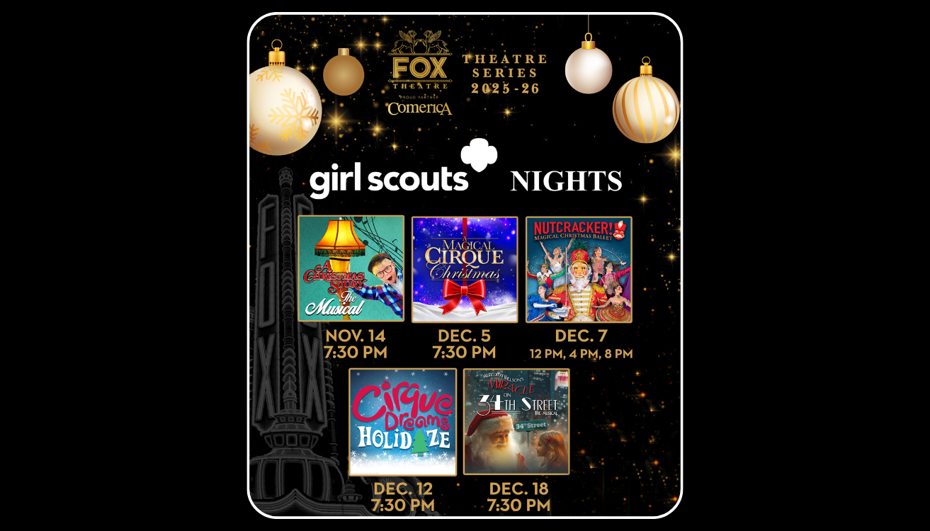 list of shows available at VIP prices for Girl Scouts 
